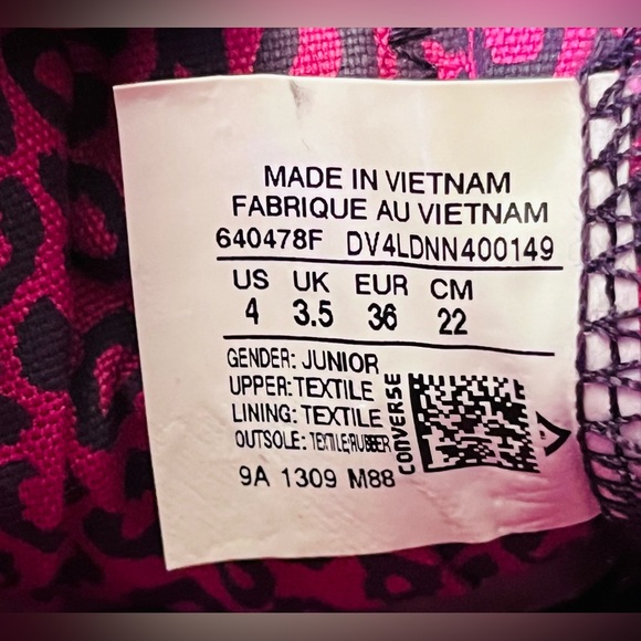 Converse All Star Purple & Pink Leopard Print - Picture 6 of 6